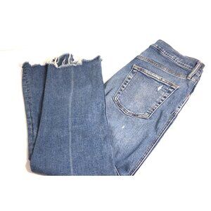 Gap Jeans Womens Medium Denim Cheeky Distressed Straight Mid Rise 8/29 (32x26)